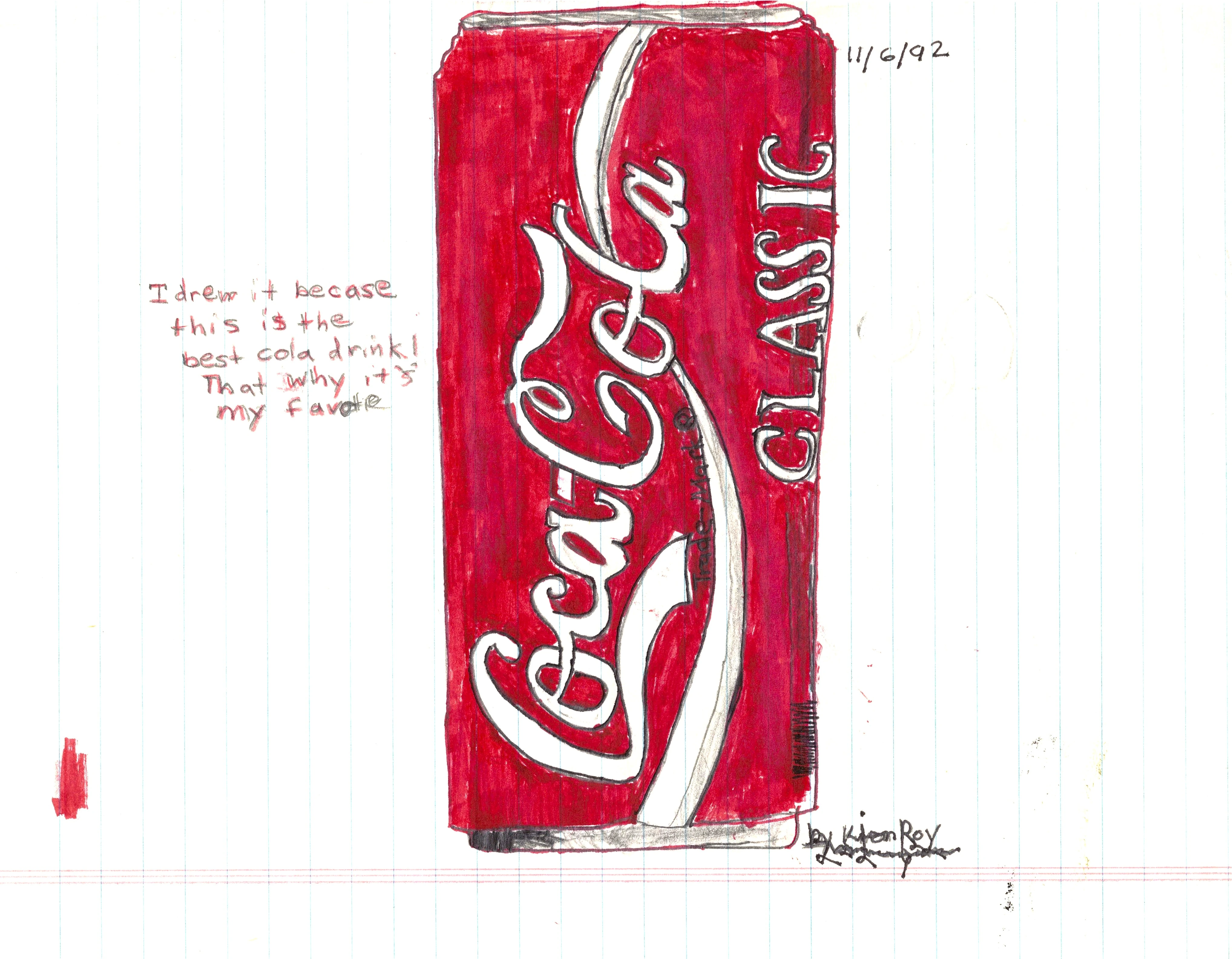 Coca Cola ca, age 10.