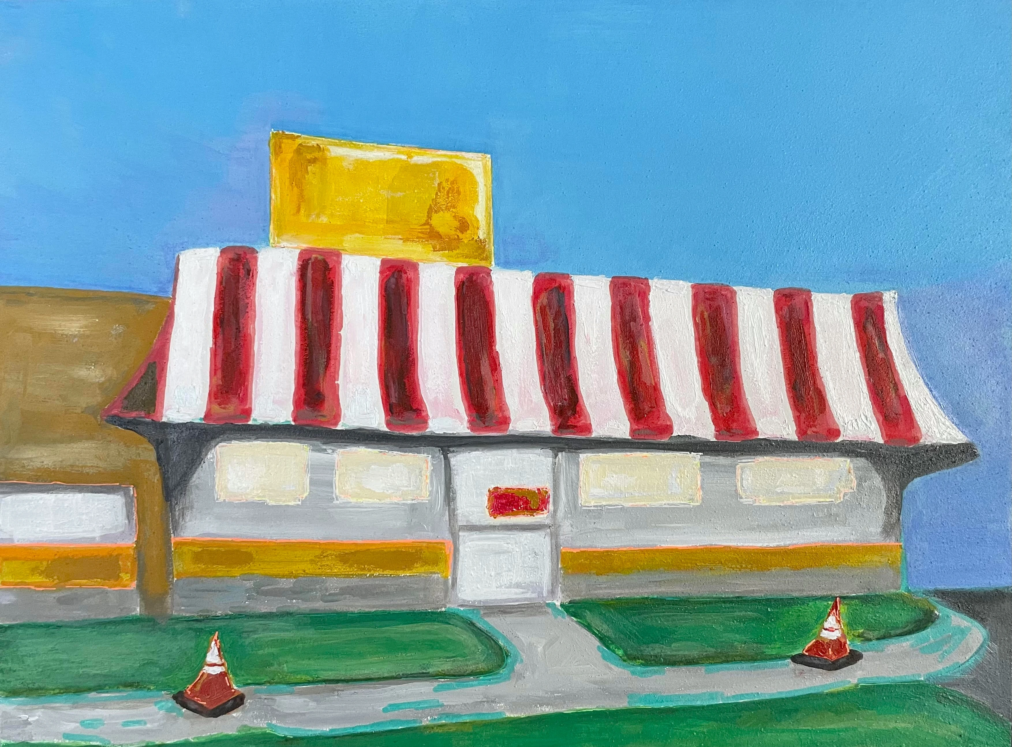 donut store, acrylic painting